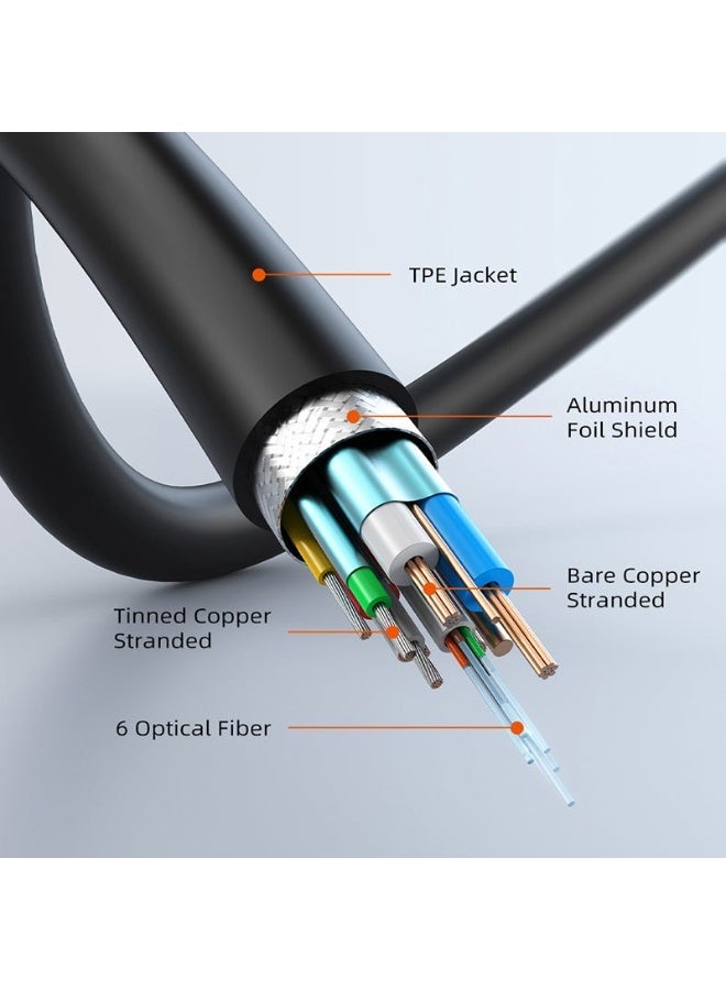 CABLETIME USB 3.2 GEN2X1 TYPE C TOTYPE C DP 4-LANE FULL FUNCTIONAL  CABLE | LONG USB C ACTIVE OPTICAL CABLE 60W 10GBPSG 8K60HZ VIDEO - Image 5